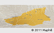Physical Panoramic Map of Lunda Sul, lighten, semi-desaturated