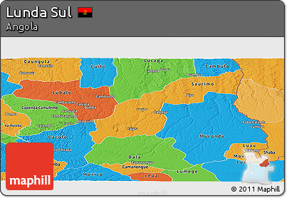 Political Panoramic Map of Lunda Sul