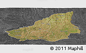 Satellite Panoramic Map of Lunda Sul, darken, desaturated