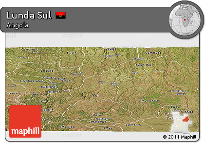 Satellite Panoramic Map of Lunda Sul