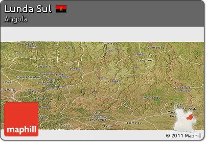 Satellite Panoramic Map of Lunda Sul