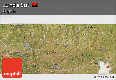 Satellite Panoramic Map of Lunda Sul