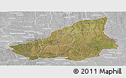 Satellite Panoramic Map of Lunda Sul, lighten, desaturated