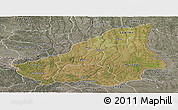 Satellite Panoramic Map of Lunda Sul, semi-desaturated