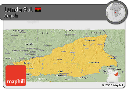 Savanna Style Panoramic Map of Lunda Sul