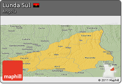 Savanna Style Panoramic Map of Lunda Sul