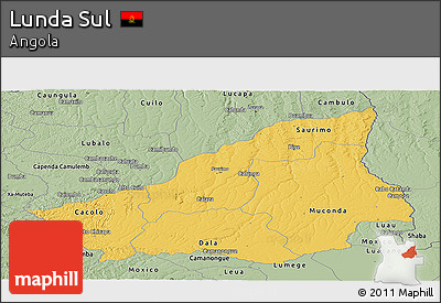 Savanna Style Panoramic Map of Lunda Sul