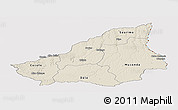 Shaded Relief Panoramic Map of Lunda Sul, cropped outside