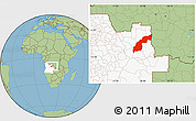 Savanna Style Location Map of Saurimo, highlighted country