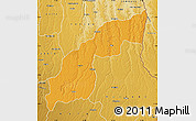 Political Map of Saurimo, physical outside