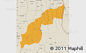 Political Map of Saurimo, shaded relief outside