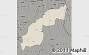 Shaded Relief Map of Saurimo, darken, semi-desaturated