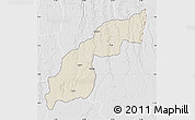 Shaded Relief Map of Saurimo, lighten, desaturated