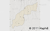 Shaded Relief Map of Saurimo, lighten, semi-desaturated