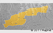 Physical Panoramic Map of Saurimo, desaturated