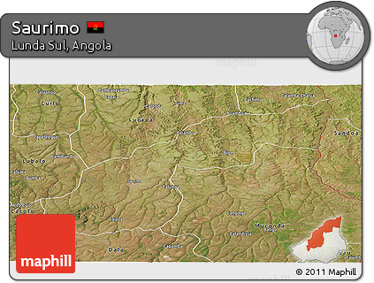 Satellite Panoramic Map of Saurimo