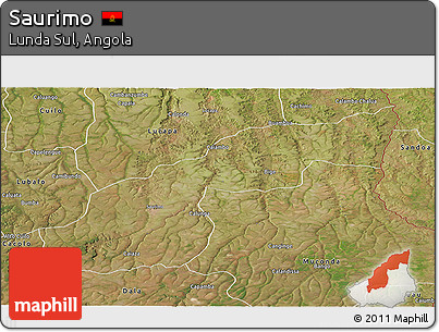 Satellite Panoramic Map of Saurimo