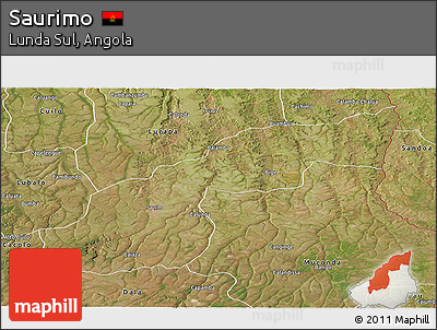 Satellite Panoramic Map of Saurimo
