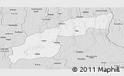 Silver Style Panoramic Map of Saurimo