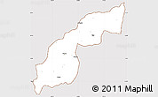 Classic Style Simple Map of Saurimo, cropped outside