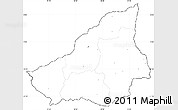 Blank Simple Map of Lunda Sul, cropped outside, no labels