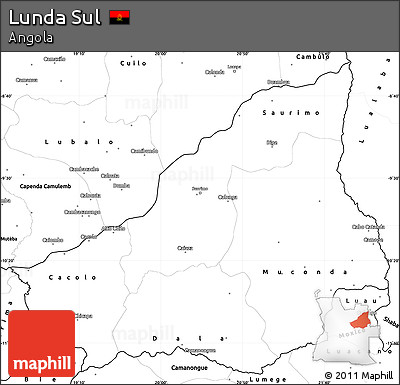 Blank Simple Map of Lunda Sul