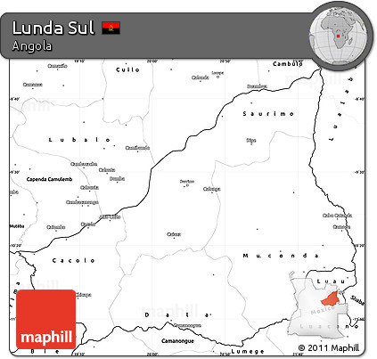 Blank Simple Map of Lunda Sul