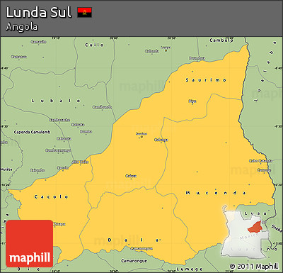 Savanna Style Simple Map of Lunda Sul