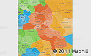 Political Shades 3D Map of Malanje