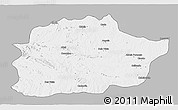 Gray 3D Map of Cacuso, single color outside