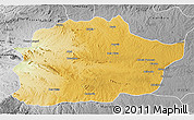 Physical 3D Map of Cacuso, desaturated