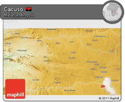 Physical 3D Map of Cacuso