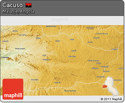 Physical 3D Map of Cacuso