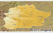 Physical 3D Map of Cacuso, satellite outside