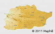 Physical 3D Map of Cacuso, single color outside