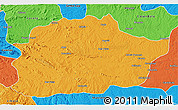 Political 3D Map of Cacuso