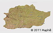 Satellite 3D Map of Cacuso, cropped outside