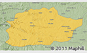 Savanna Style 3D Map of Cacuso