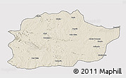 Shaded Relief 3D Map of Cacuso, cropped outside