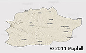 Shaded Relief 3D Map of Cacuso, single color outside