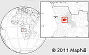 Blank Location Map of Cacuso, highlighted parent region