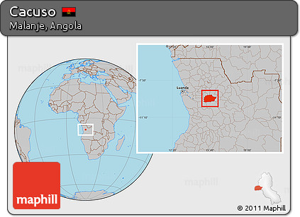 Gray Location Map of Cacuso