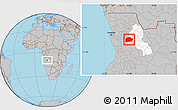 Gray Location Map of Cacuso, highlighted parent region