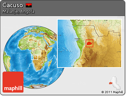 Physical Location Map of Cacuso