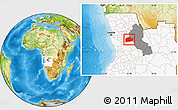 Physical Location Map of Cacuso, highlighted country, highlighted parent region