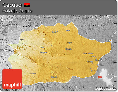 Physical Map of Cacuso, desaturated