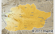 Physical Map of Cacuso, semi-desaturated