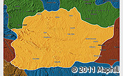 Political Map of Cacuso, darken