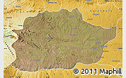 Satellite Map of Cacuso, physical outside
