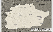 Shaded Relief Map of Cacuso, darken